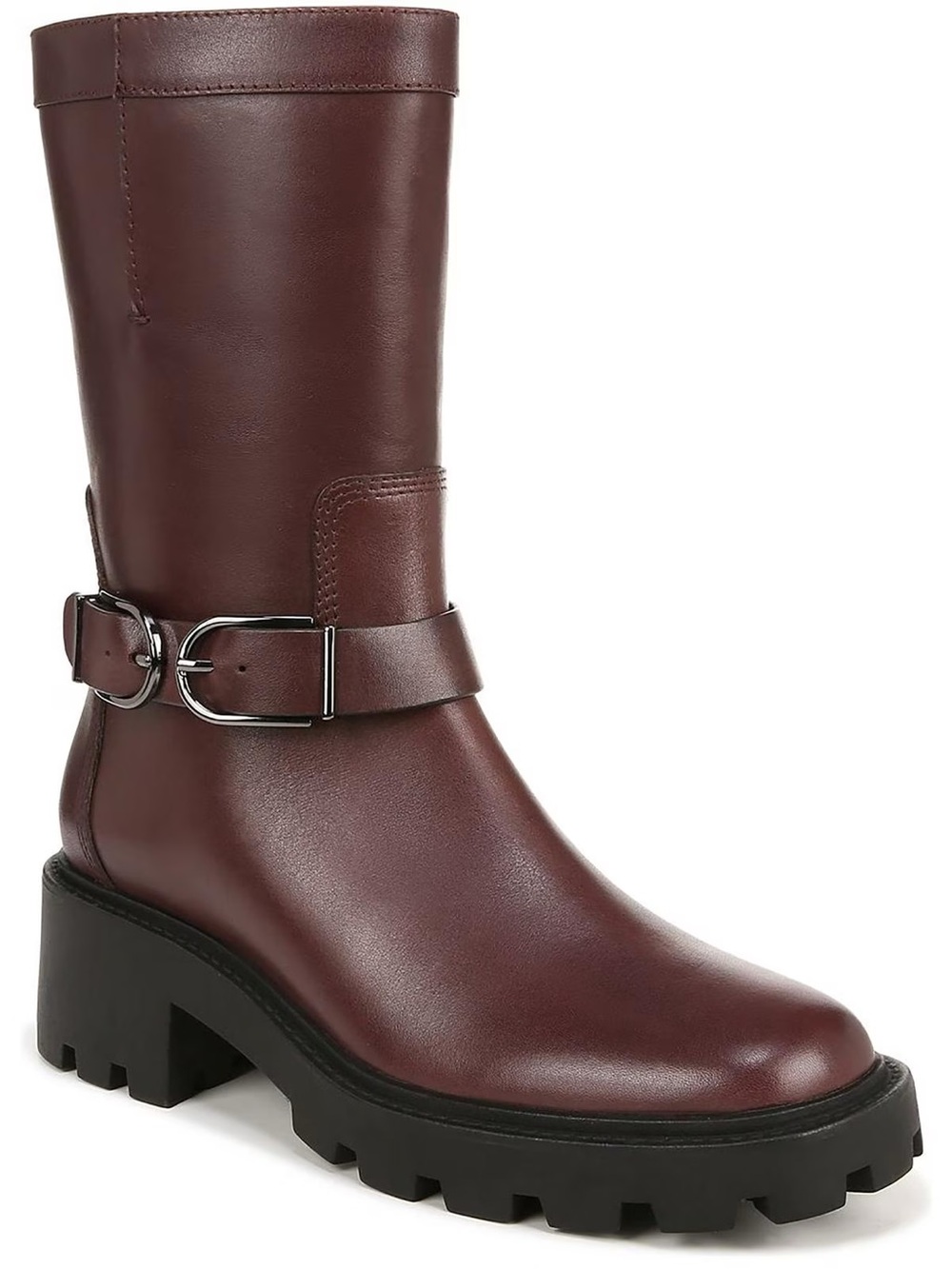 Franco Sarto Elle Mid Shaft Moto Boots Size 8.5 New